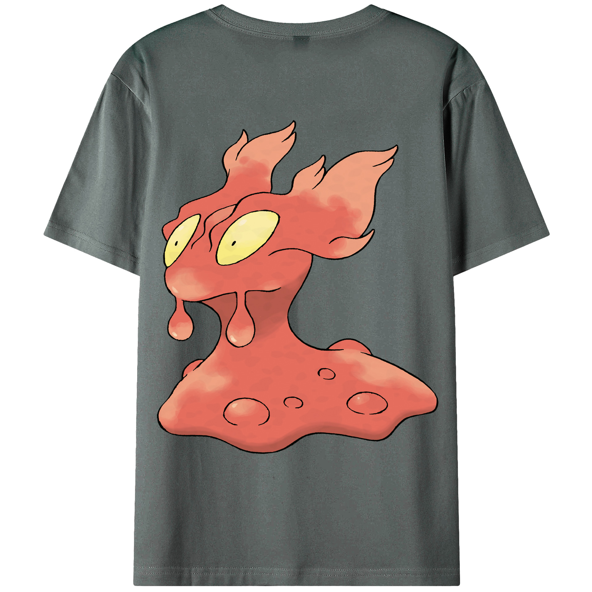 （画像用） ポケットモンスター Pokémon 綿100％ メンズ半袖Tシャツ（バックプリント） 通気性